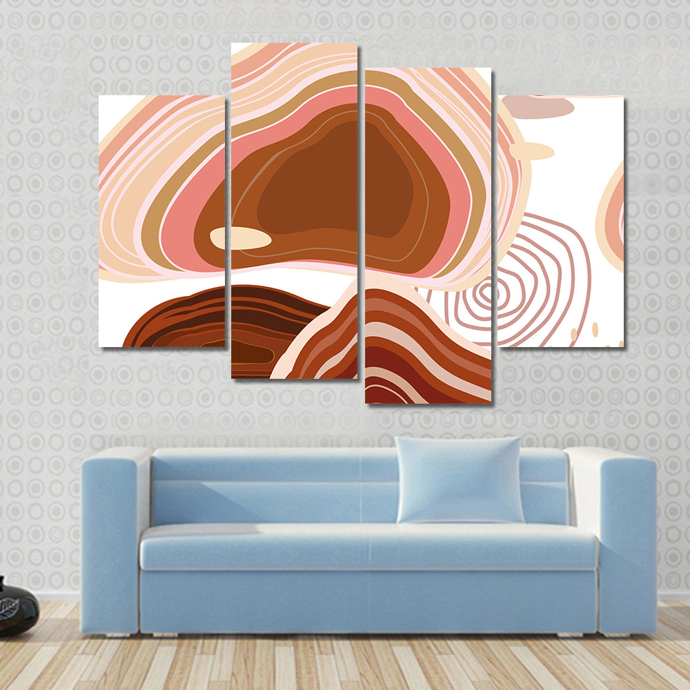 Banded Agate Mountains Pattern Canvas Wall Art