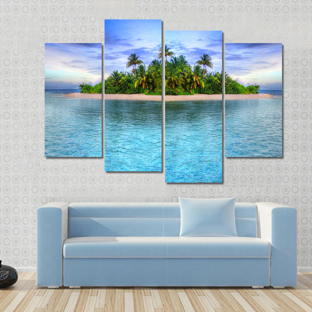 Maldives Tropical Island Canvas Wall Art