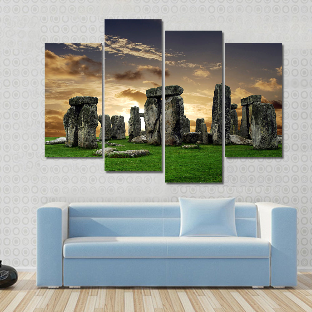 Stonehenge at Sunset Canvas Wall Art