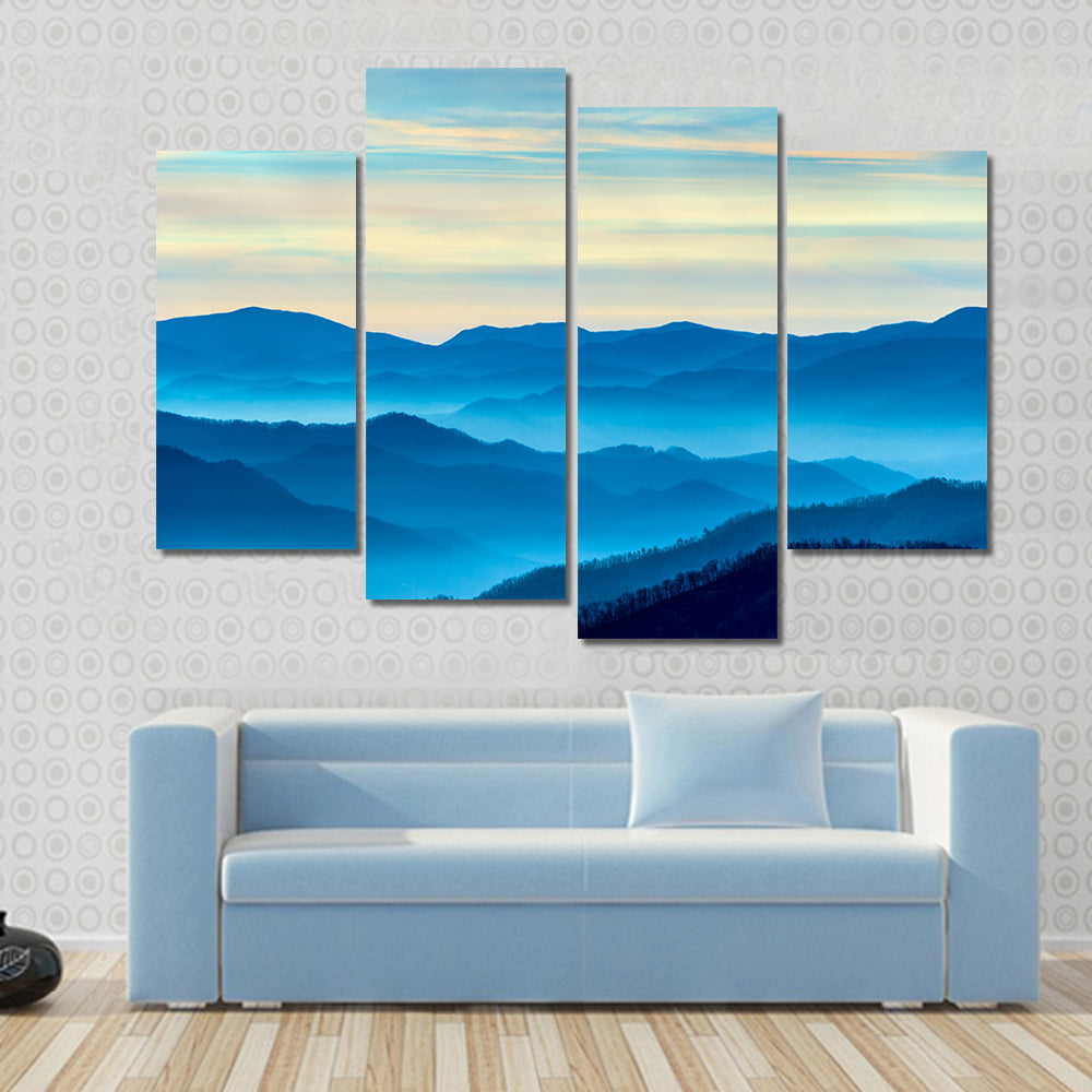 Smoky Mountains Morning Mist Canvas Wall Art