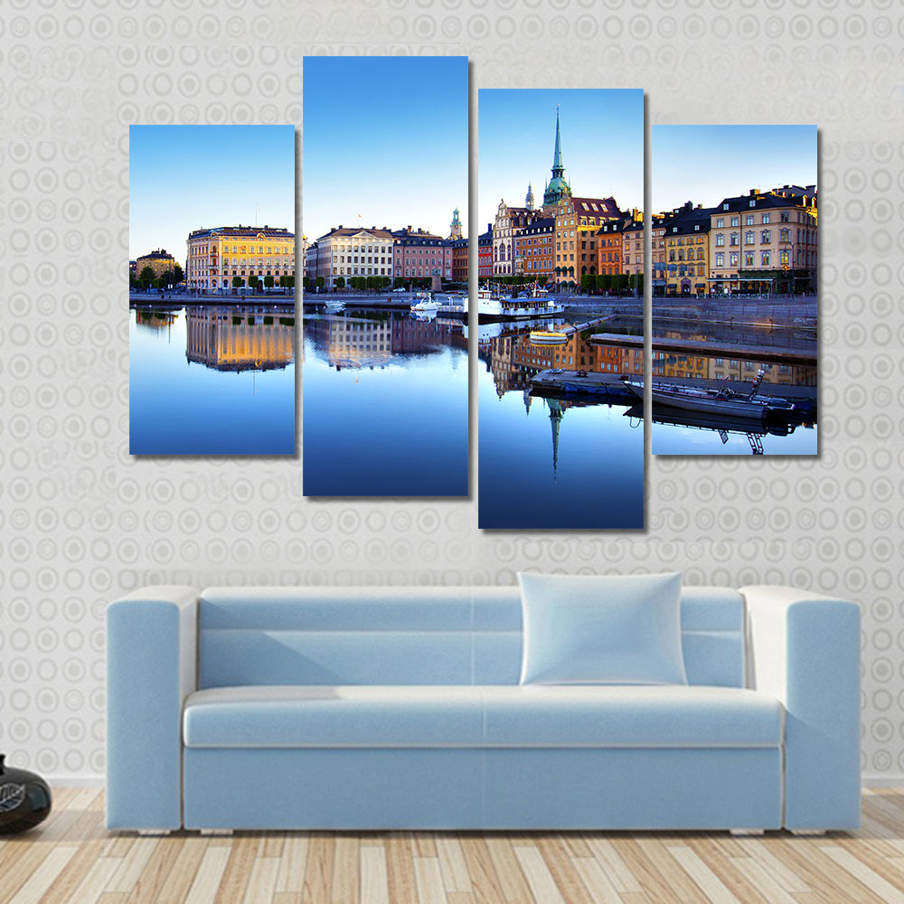 Old Town Of Stockholm In Sweden Canvas Wall Art