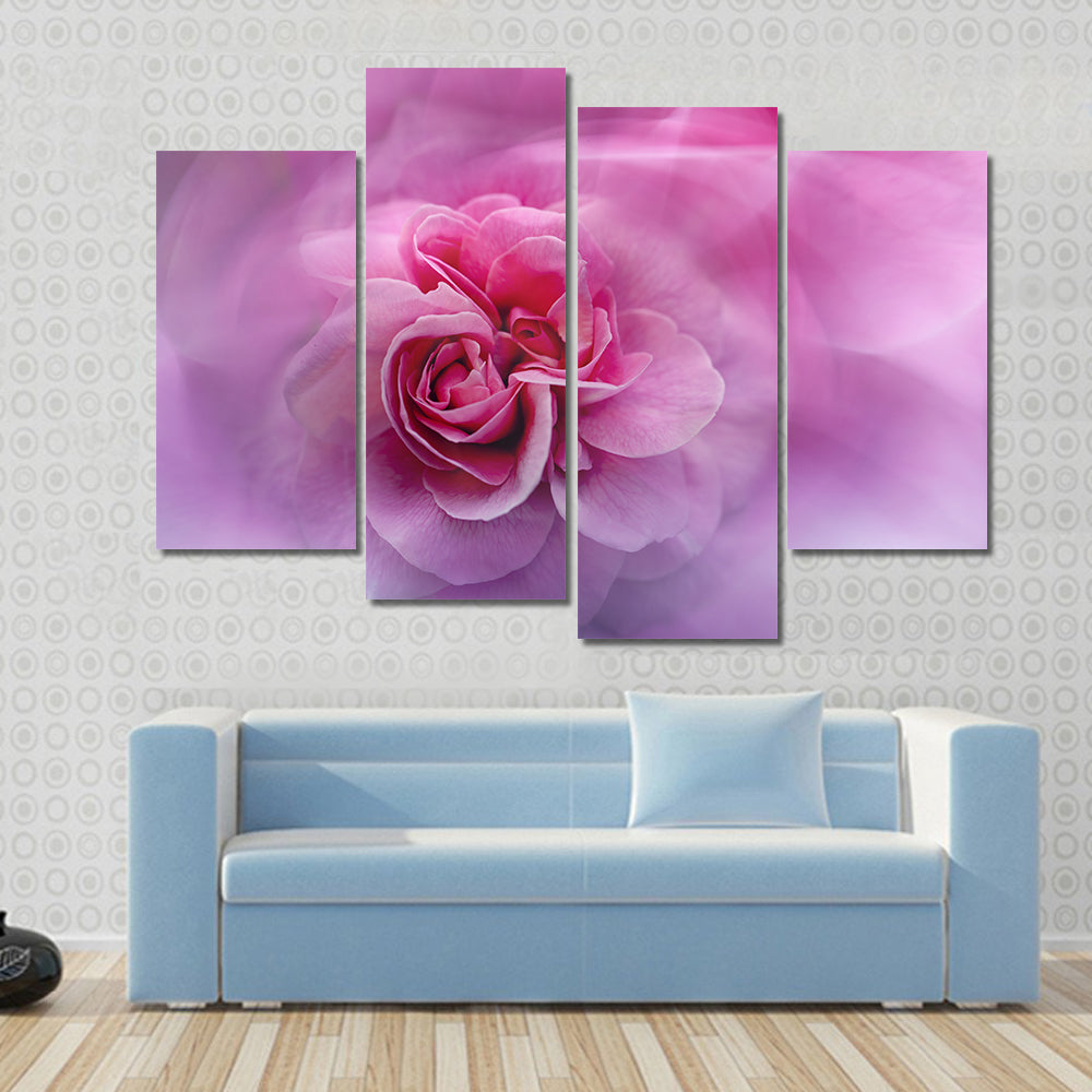 Scenic Rose Abstract Canvas Wall Art