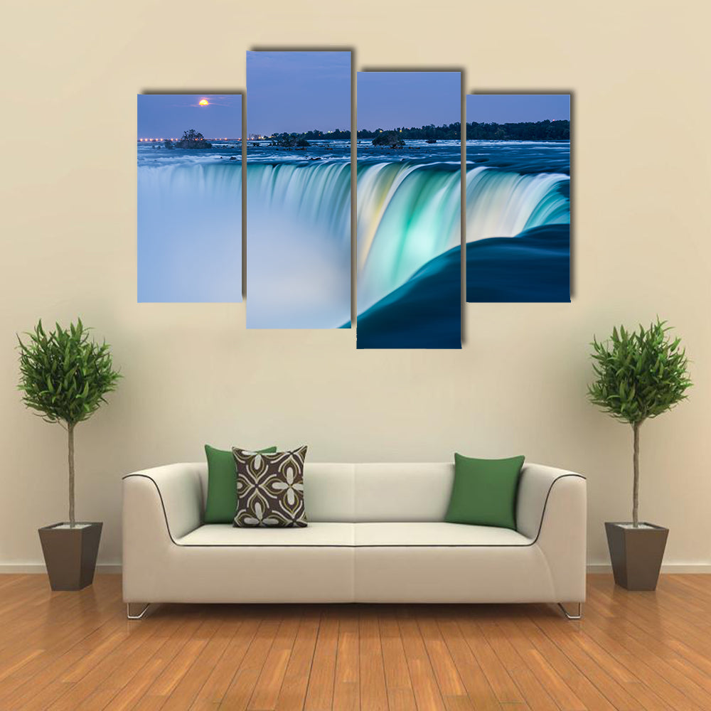 Dusk At Niagara Falls Canvas Wall Art