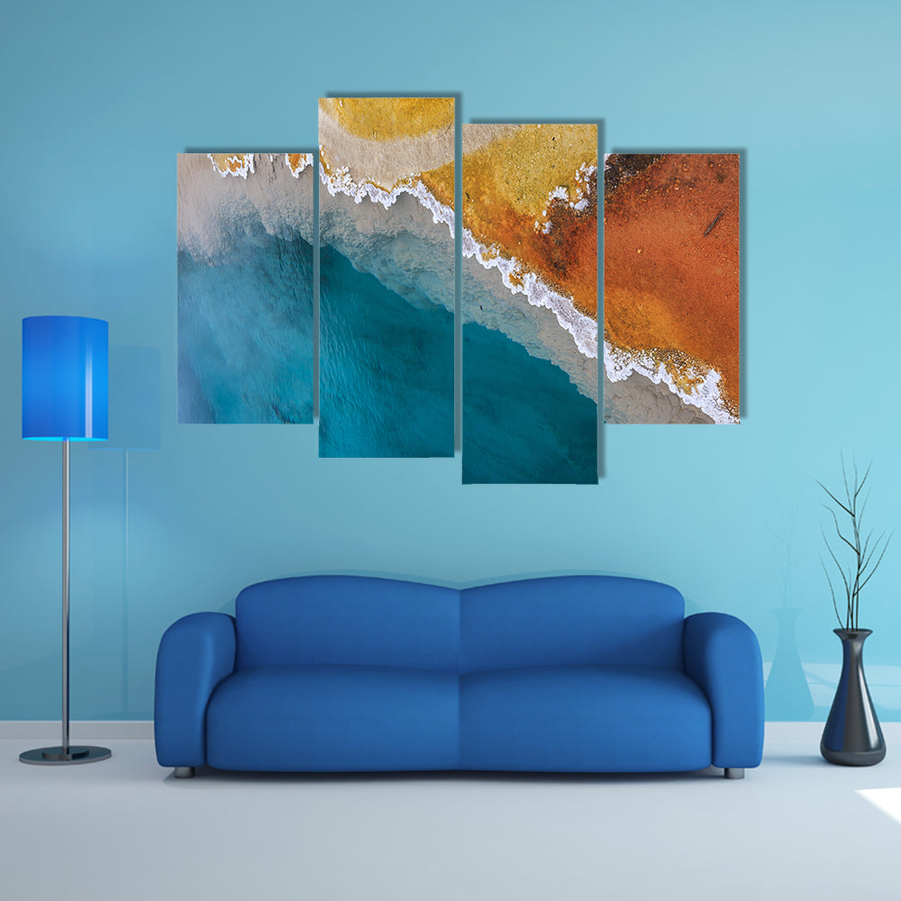 Hot Spring In Yellowstone National Park In Wyoming Canvas Wall Art