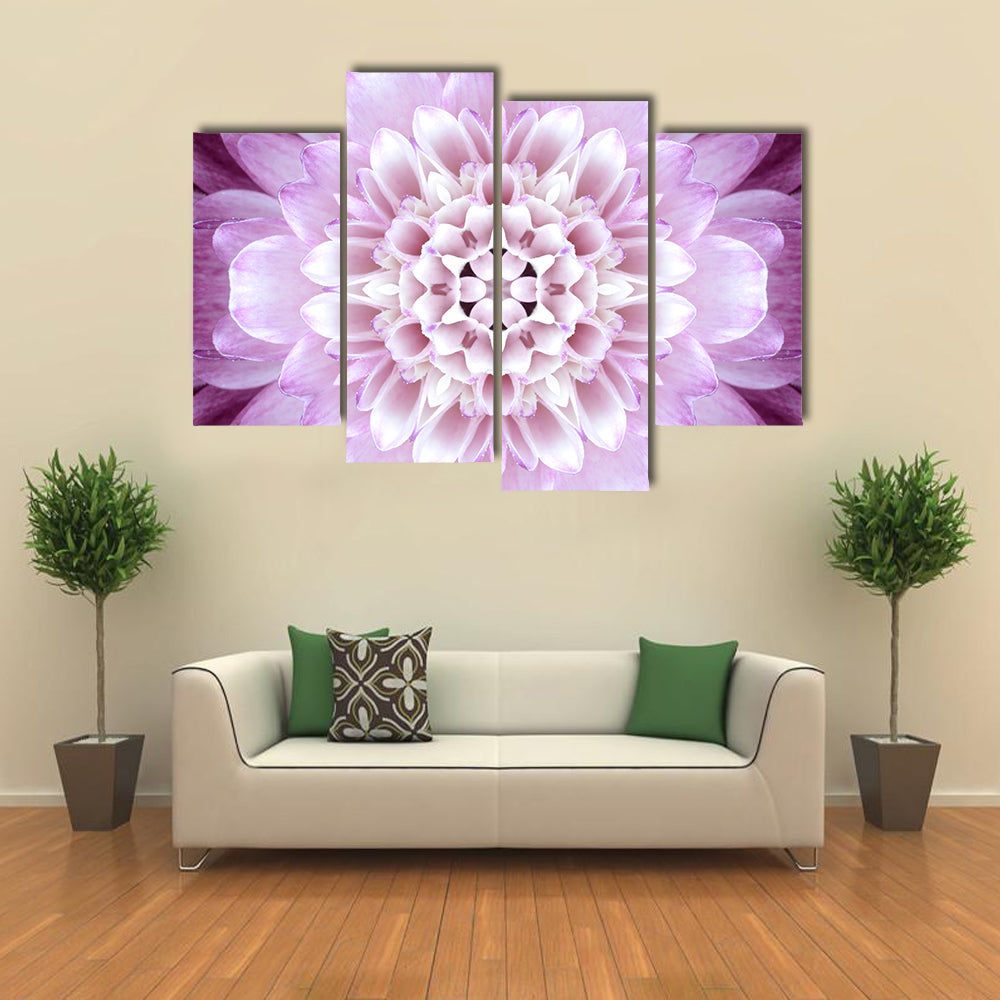 Purple Concentric Flower Canvas Wall Art
