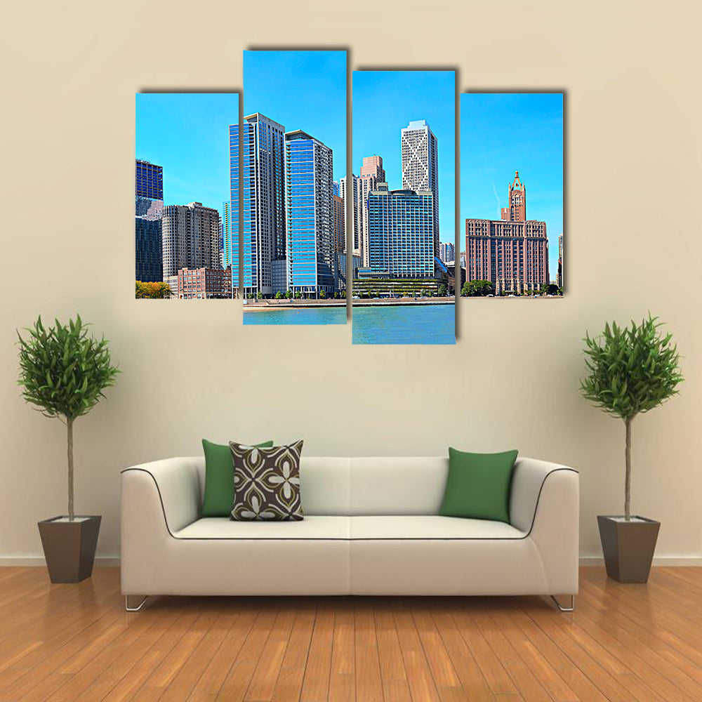 Chicago Lakeshore Skyline Canvas Wall Art