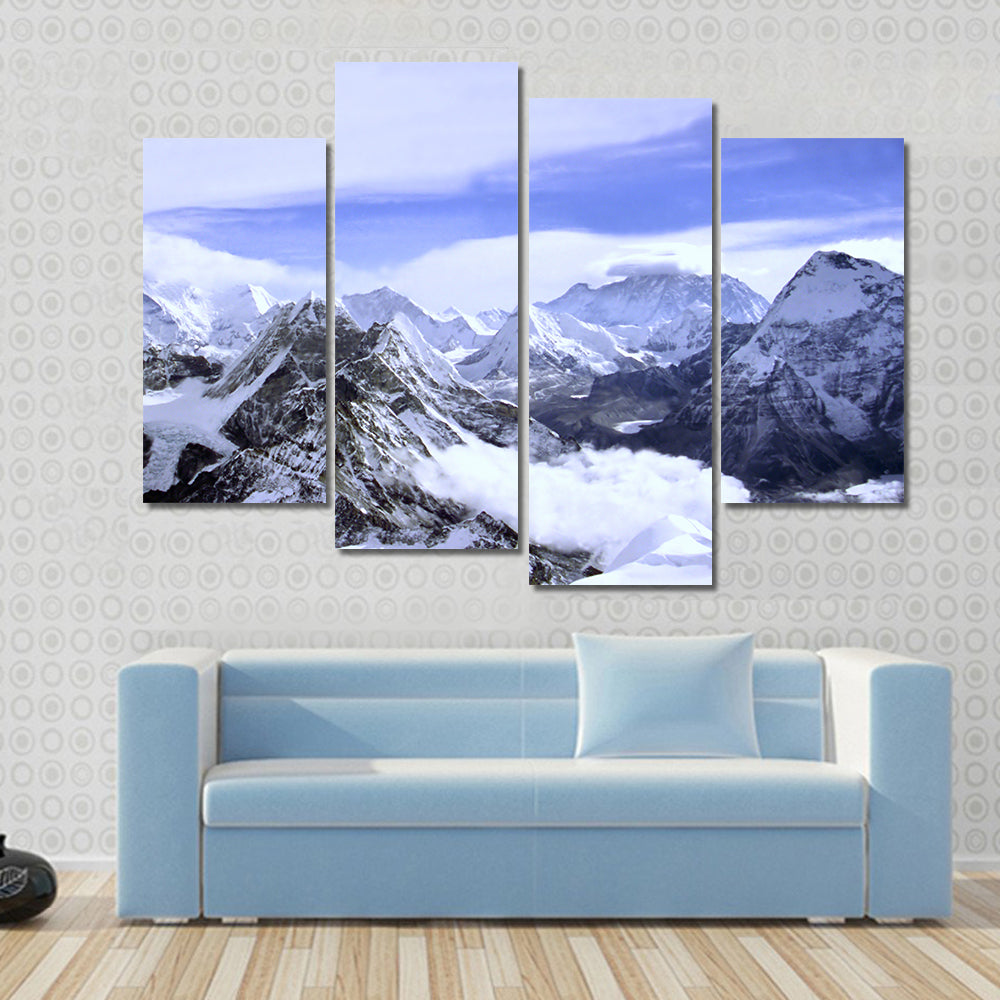 Himalayan Snow-capped Peaks Canvas Wall Art