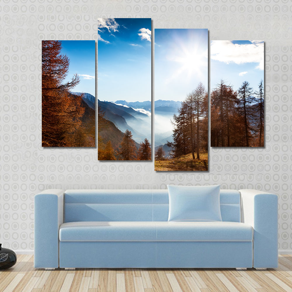 Italian Alps in Autumn Canvas Wall Art