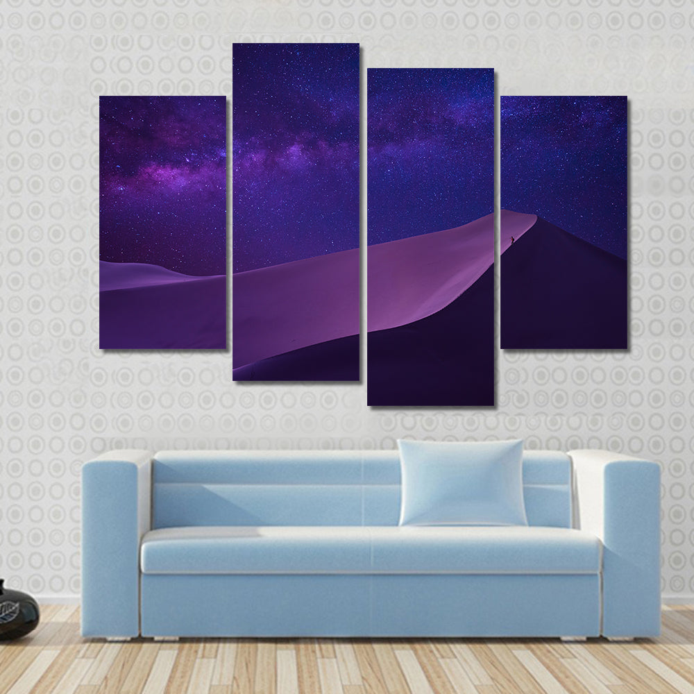 Milky Way Over Sahara Dunes Canvas Wall Art
