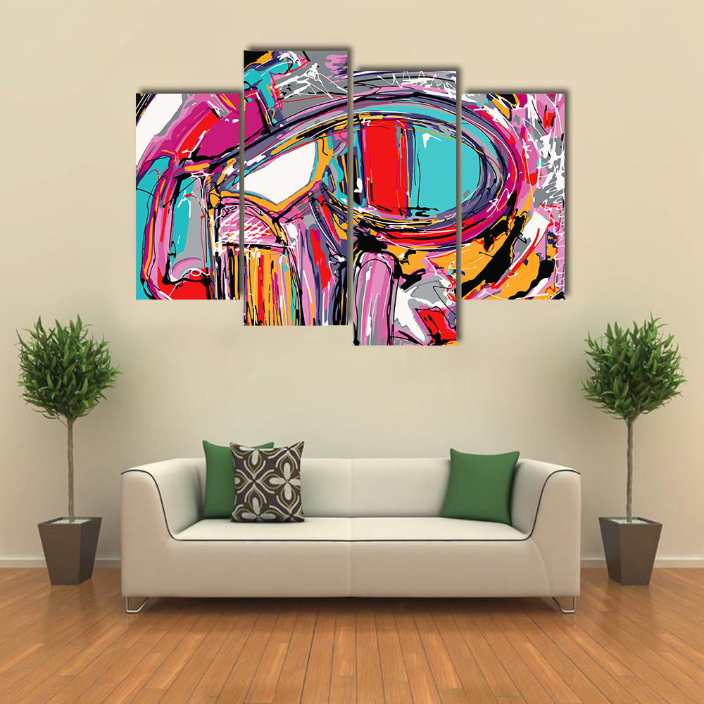 Hand Brush Texture Abstract Painting Canvas Wall Art
