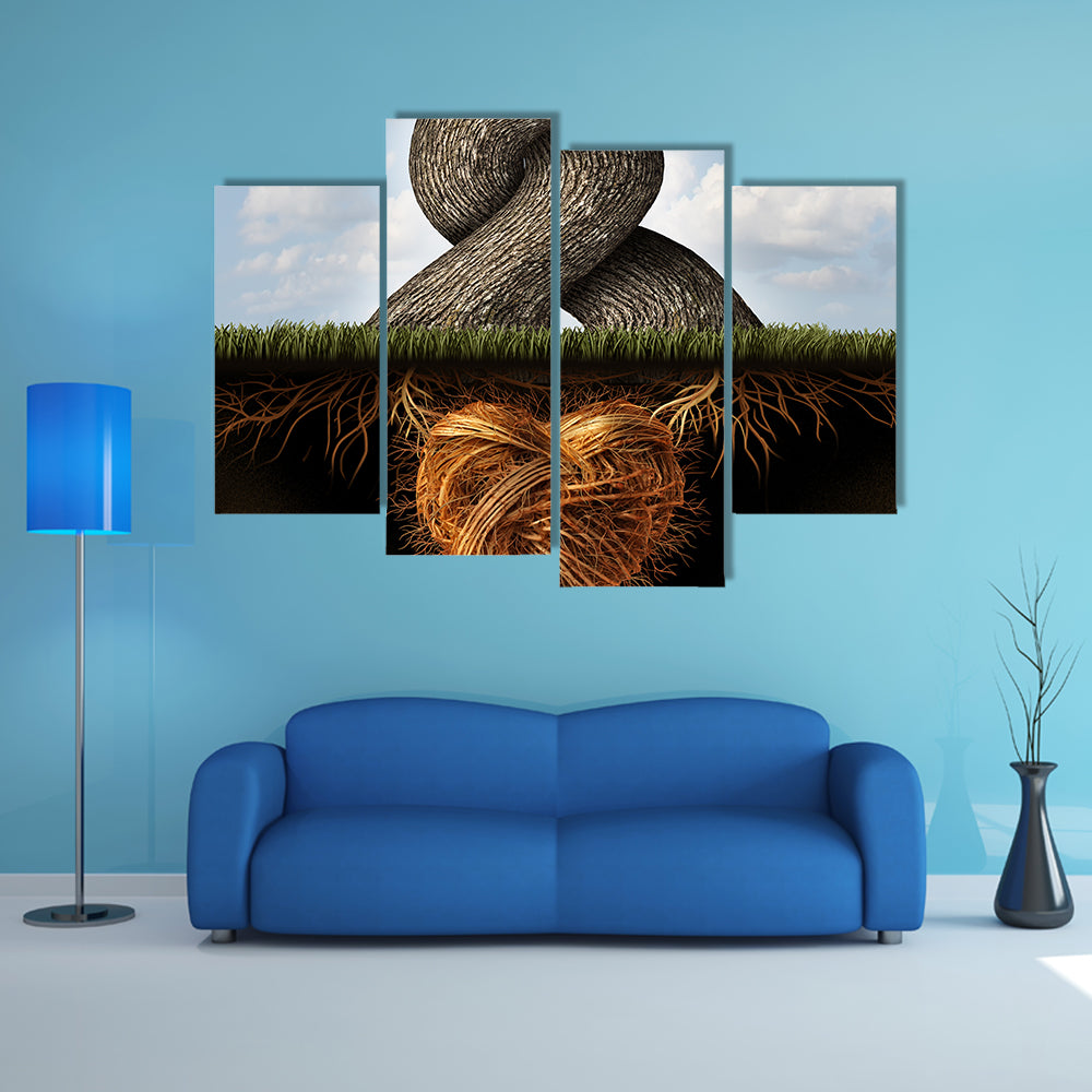 Growing In Love Concept Canvas Wall Art