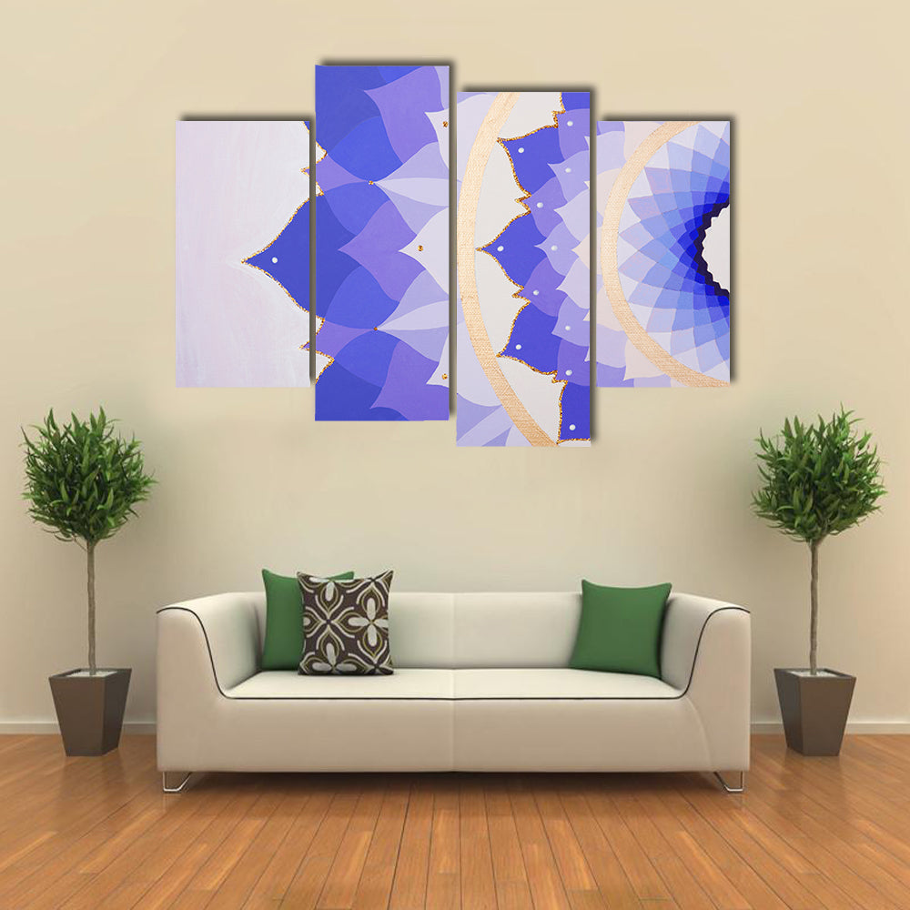 Purple Flower Mandala Canvas Wall Art