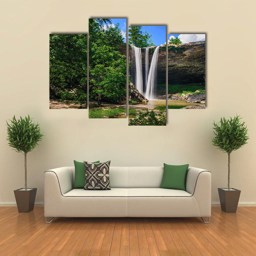 Noccalula Waterfall with Split Falls Canvas Wall Art