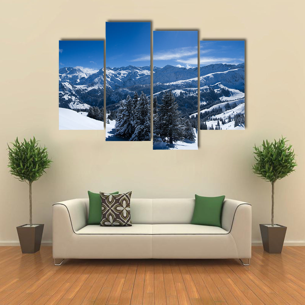 Bernese Alps Near Lenk In Switzerland Canvas Wall Art