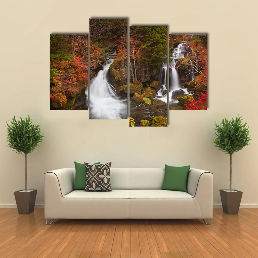 Ryuzu Falls Near Nikko Japan Canvas Wall Art