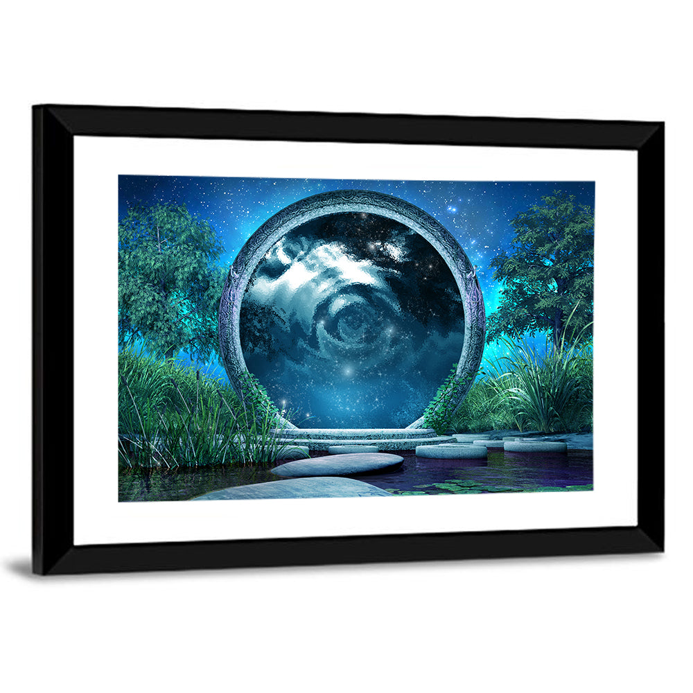 Magic Portal on the Lake Canvas Wall Art