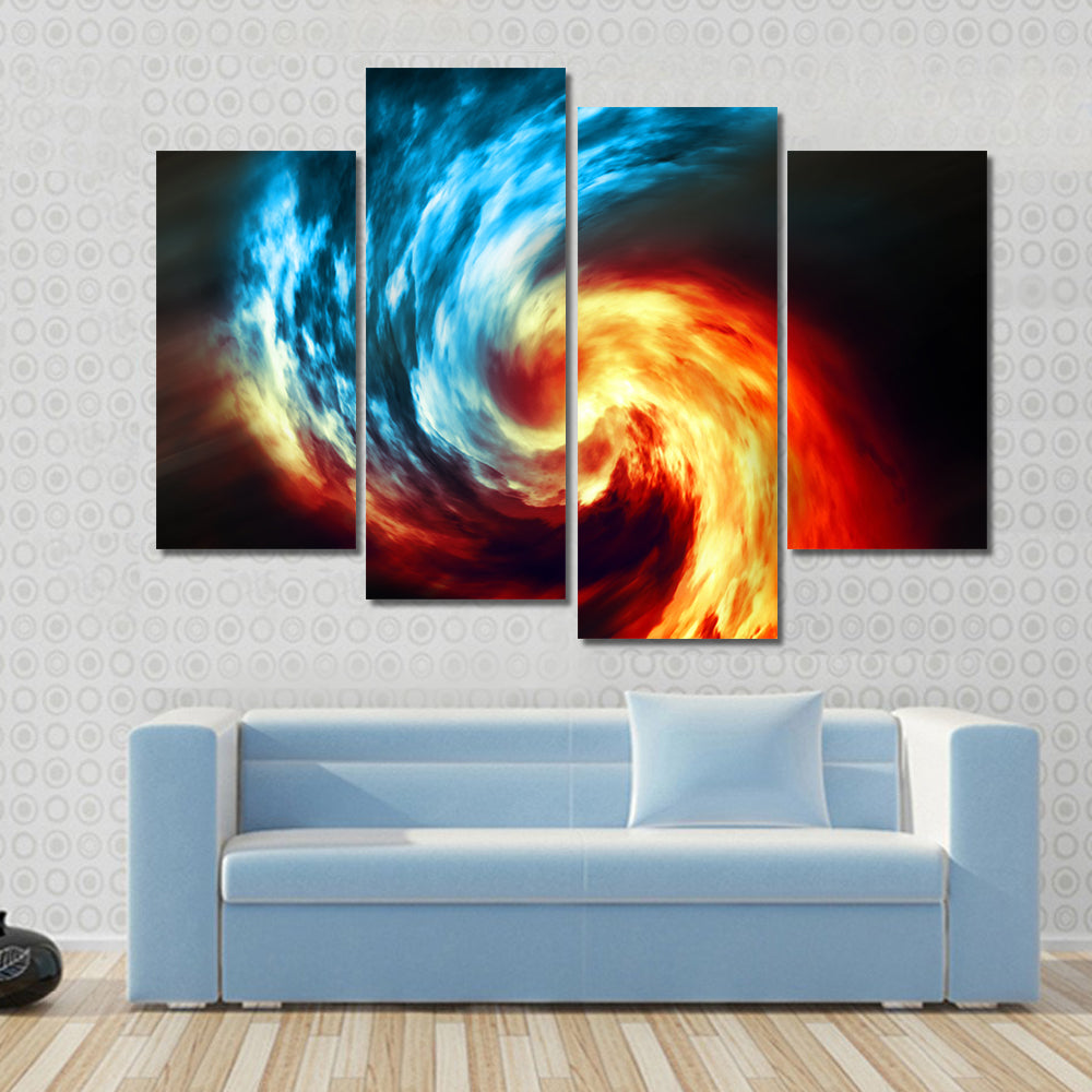 Twilight Smoke Vortex Canvas Wall Art