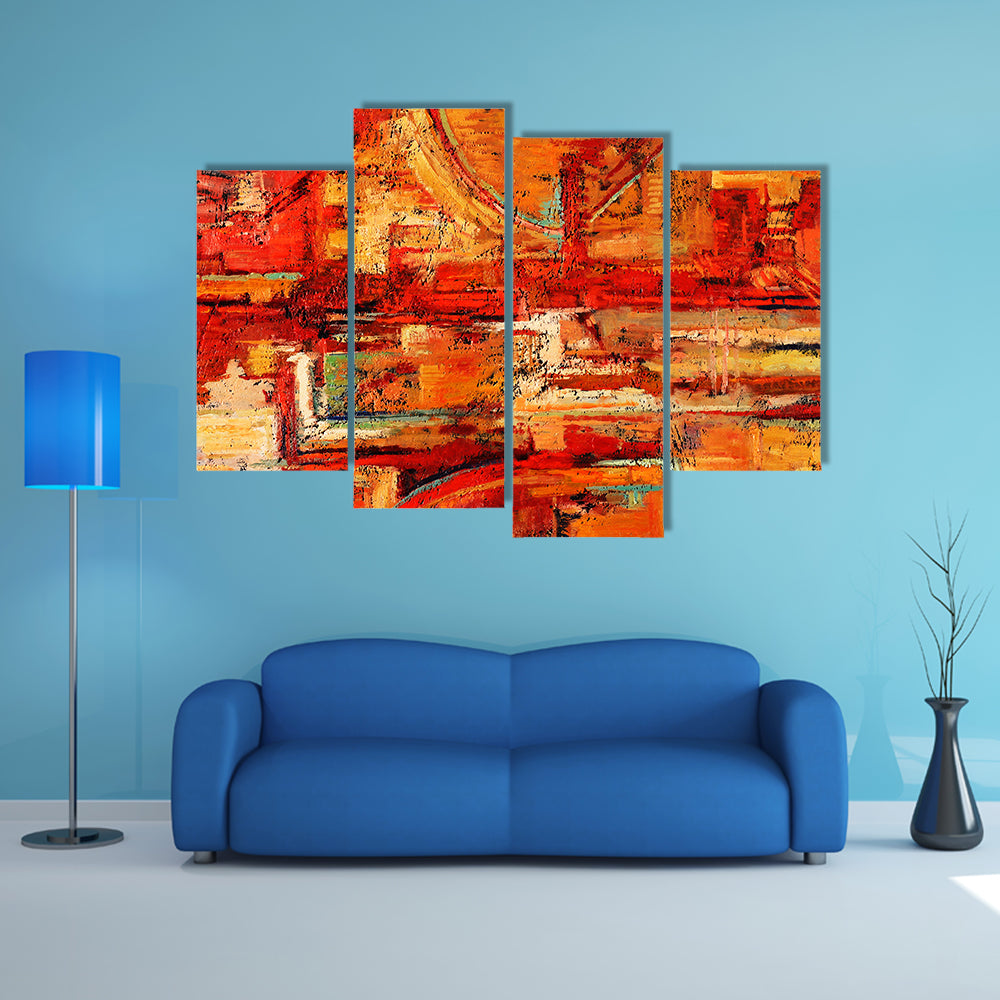 Oil Painting Brushstrokes Canvas Wall Art