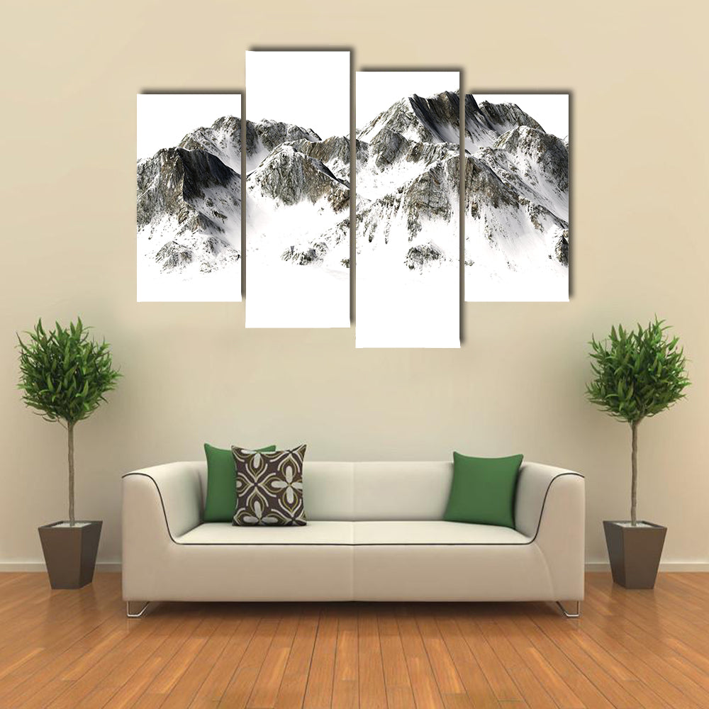 Snowy Mountain Peak Canvas Wall Art