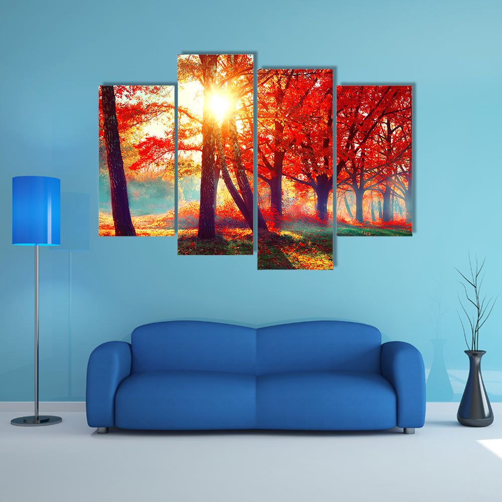 Beautiful Autumnal Park Canvas Wall Art