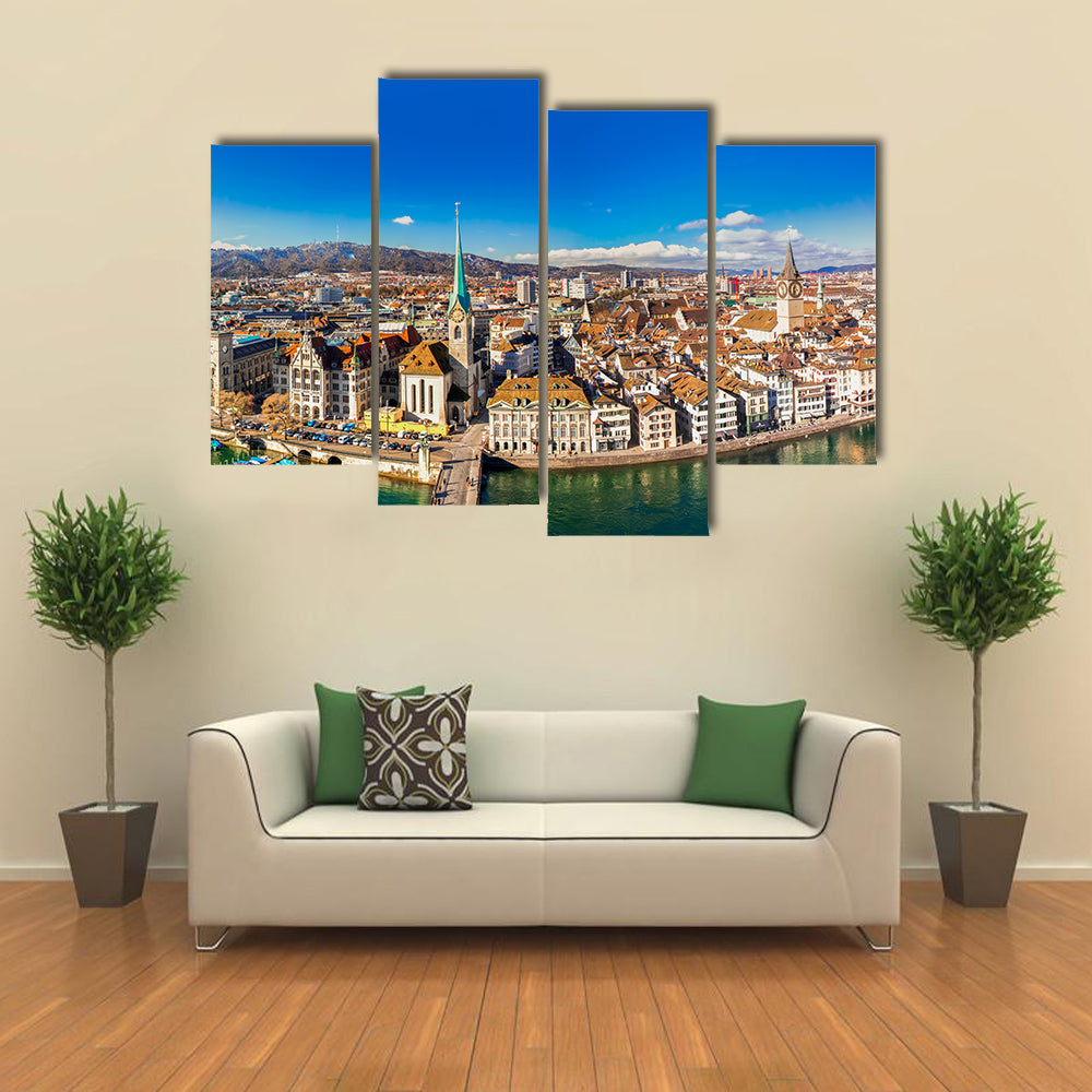 Historic Zurich City Canvas Wall Art