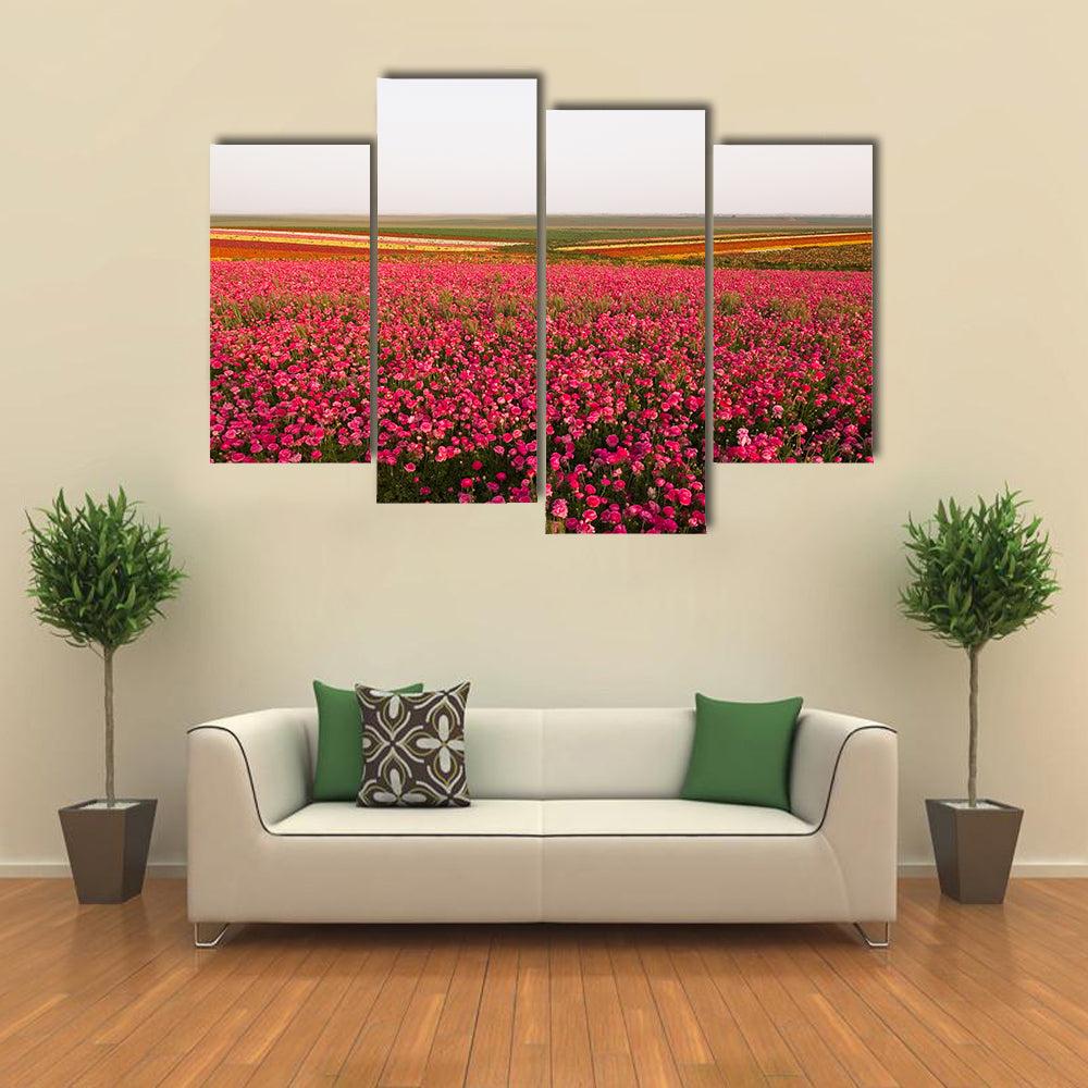 Field of Spring Flowers Canvas Wall Art