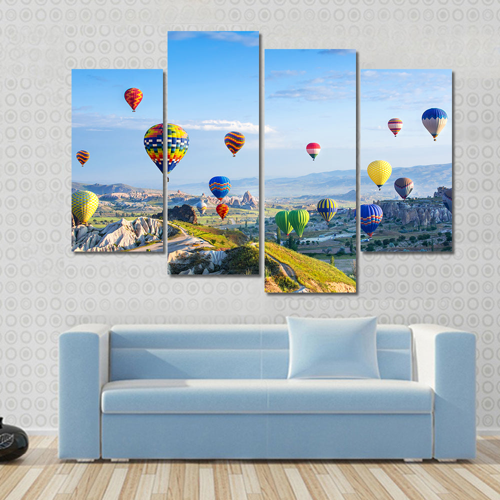 Hot Air Balloons Over Cappadocia Canvas Wall Art