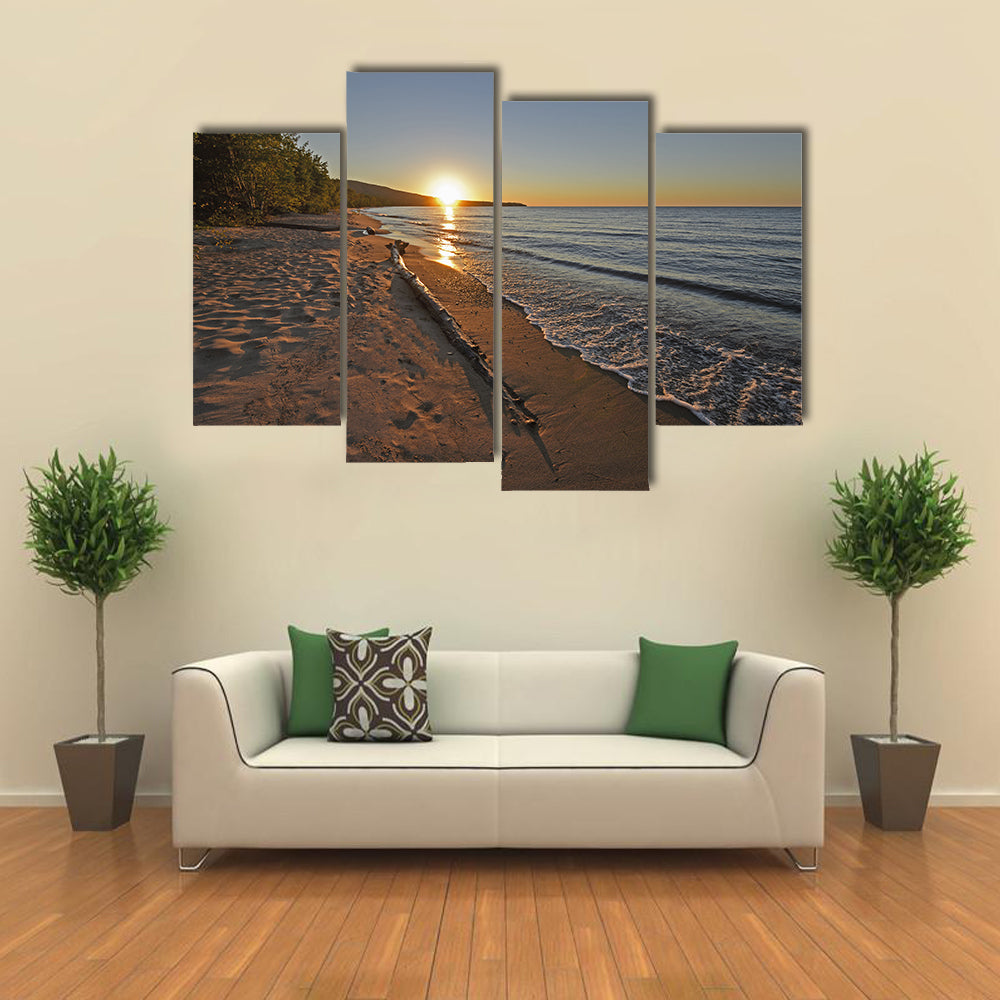 Lake Superior at Sunset Canvas Wall Art