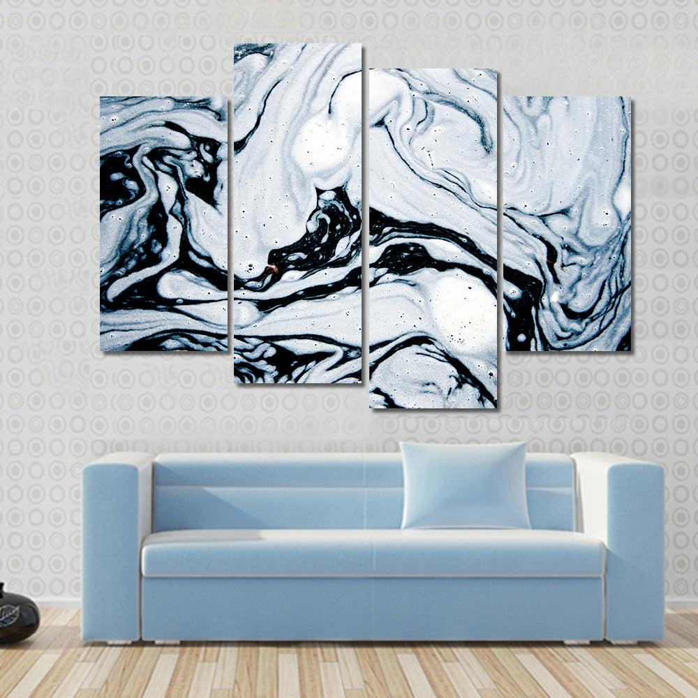 Water Foam Marble Abstract Canvas Wall Art