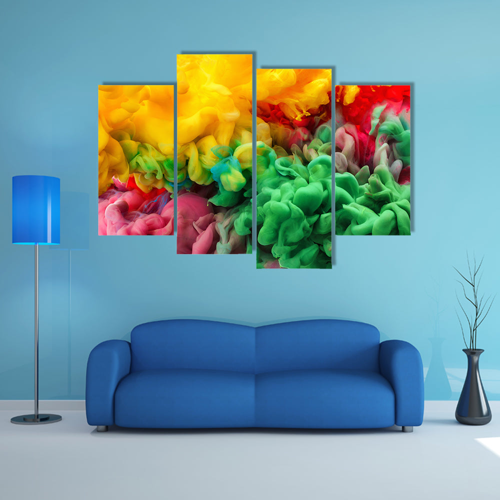 Colorful Acrylic Ink Canvas Wall Art