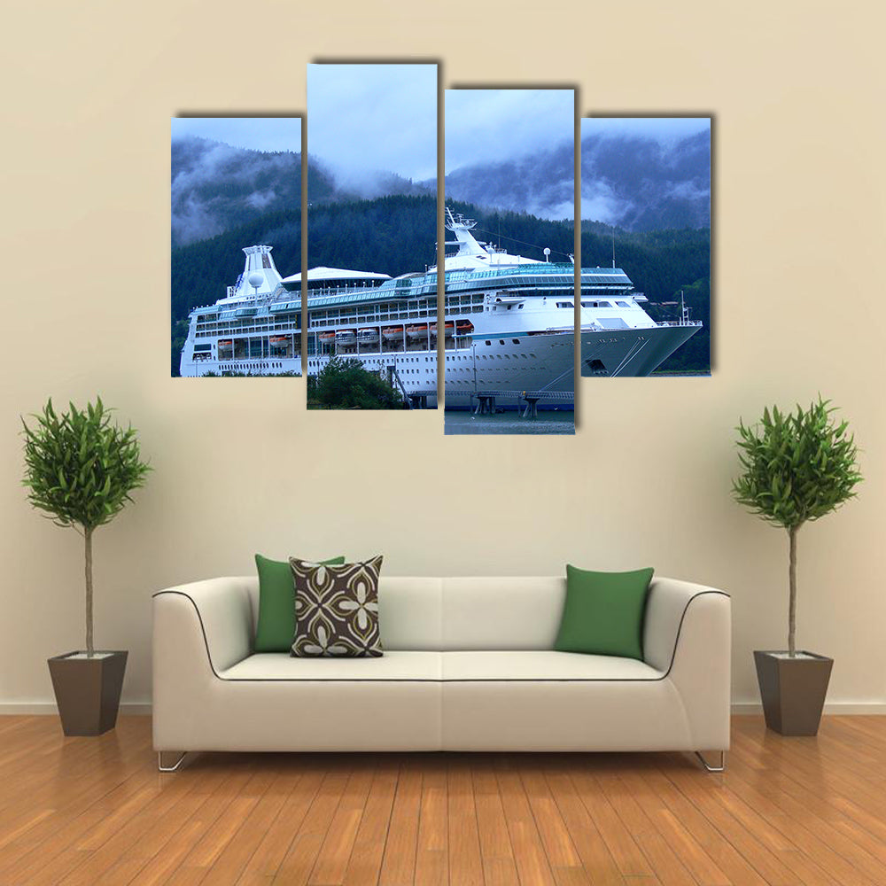 Cruise Ship in Alaska Canvas Wall Art