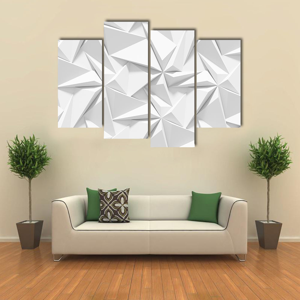Origami Paper Geometric Pattern Canvas Wall Art
