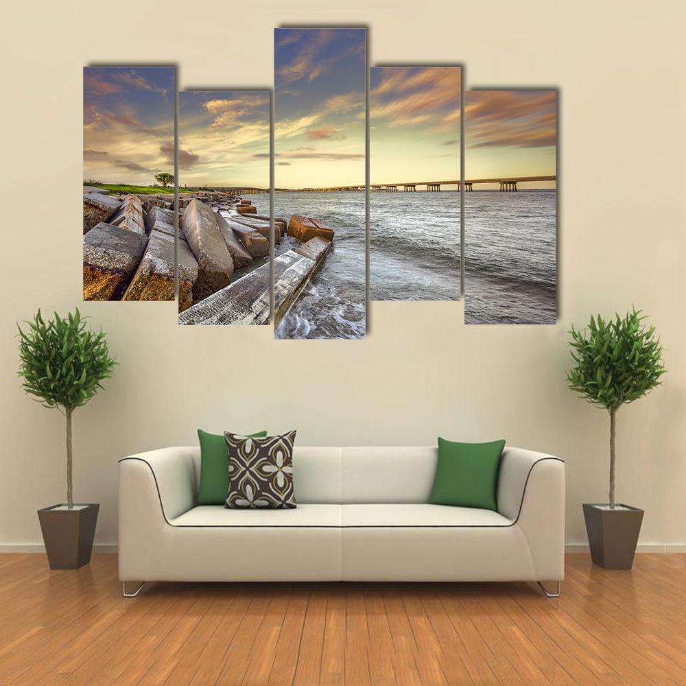 Two Bridges Between Amelia Island and Big Talbot Island Canvas Wall Art