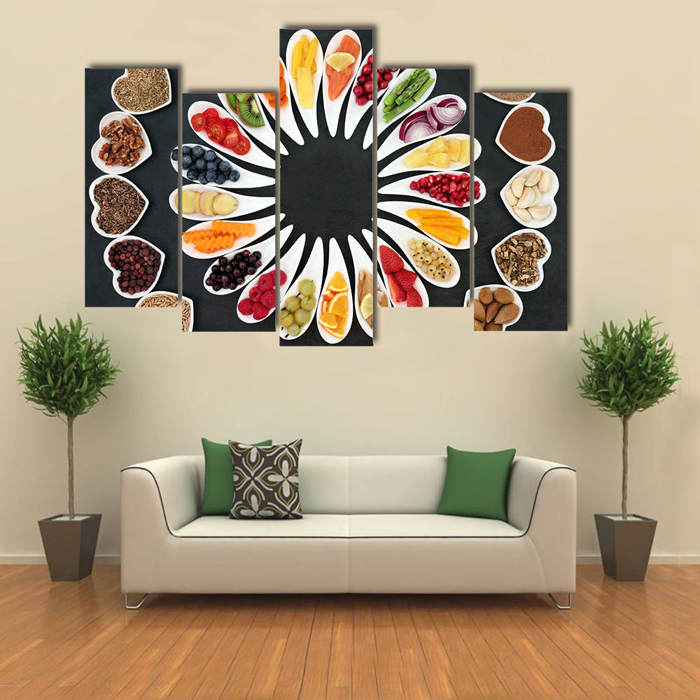Food For A Healthy Heart Canvas Wall Art