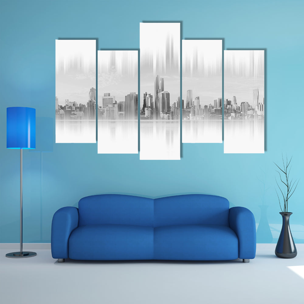 City Network Connection Canvas Wall Art