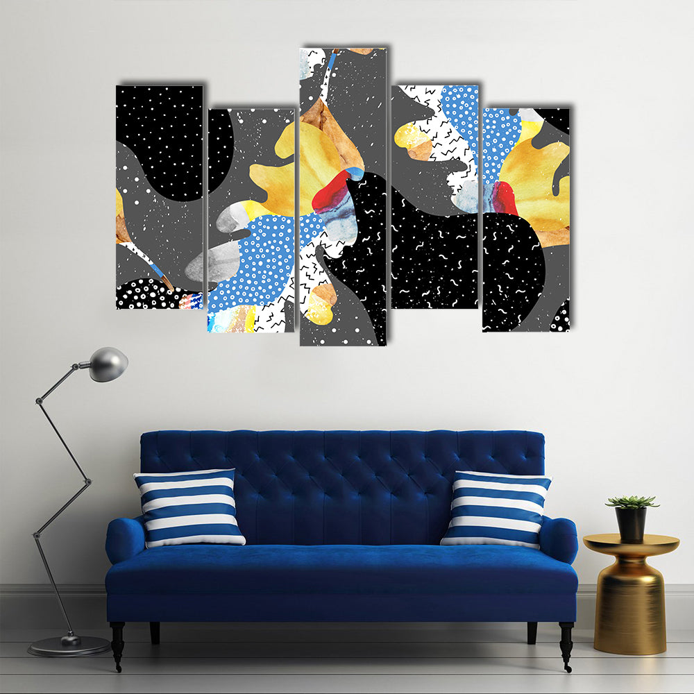 Colorful Fluid Abstract Shapes Canvas Wall Art