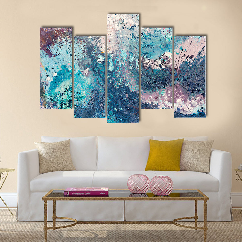 Sandy Sea Abstract Canvas Wall Art