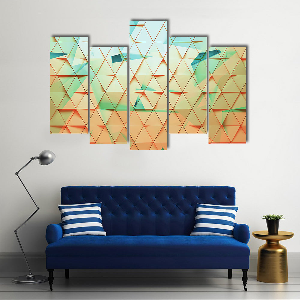 Polygonal Triangle Tessellation Canvas Wall Art