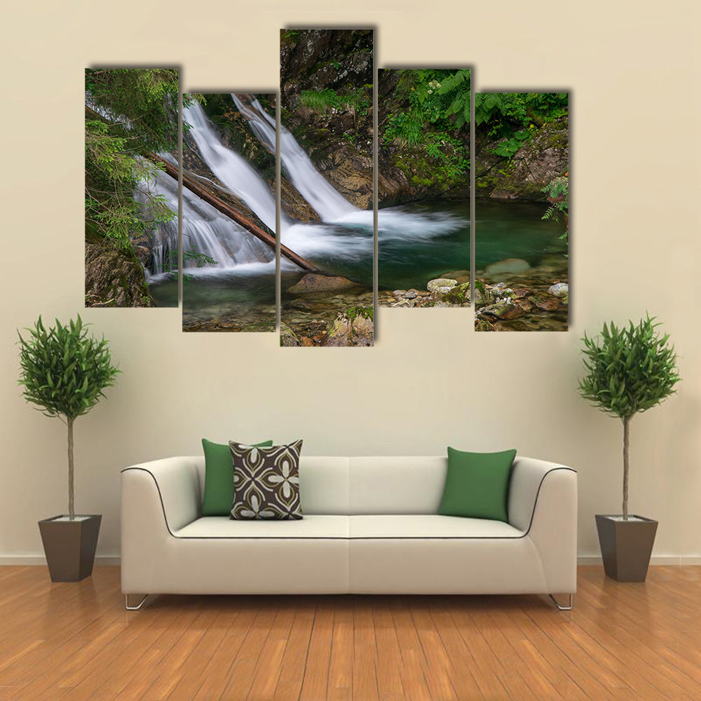 Mountain Mickiewicz Waterfall Canvas Wall Art