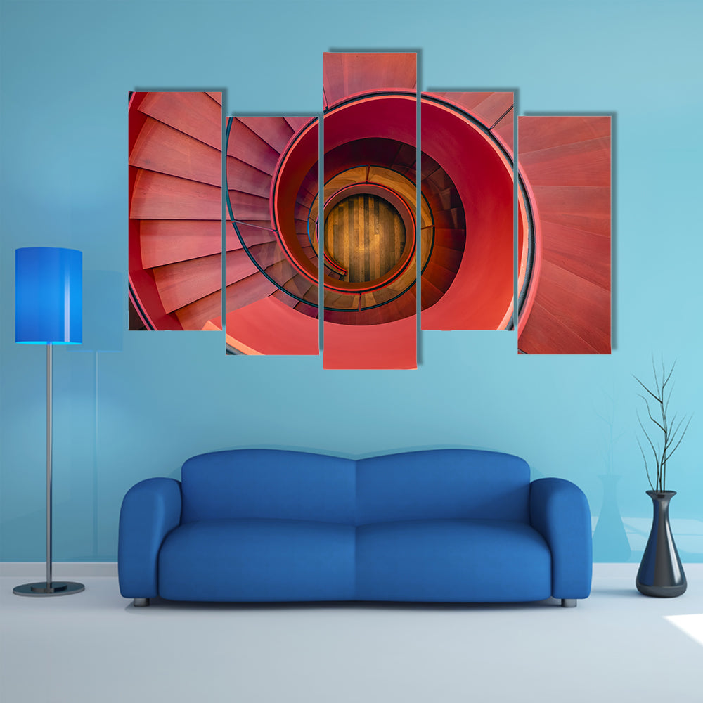 Spiral Staircase Architecture Canvas Wall Art