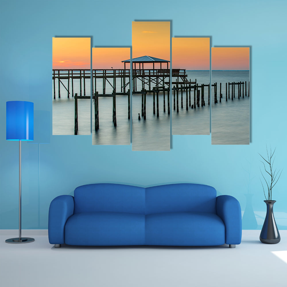 Fairhope Pier at Sunset Canvas Wall Art