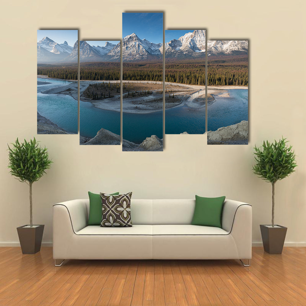 Jasper National Park Turquoise Lake Vista Canvas Wall Art