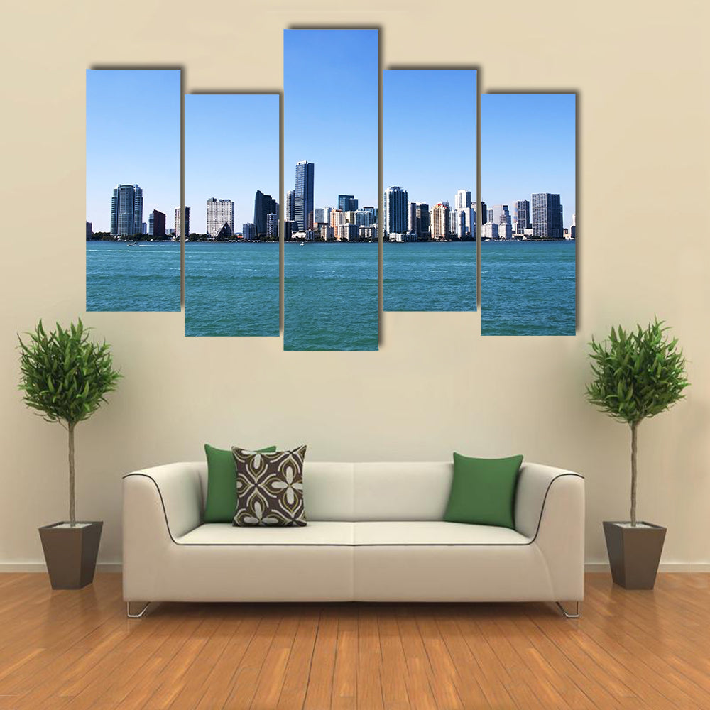Downtown Miami Skyline Canvas Wall Art