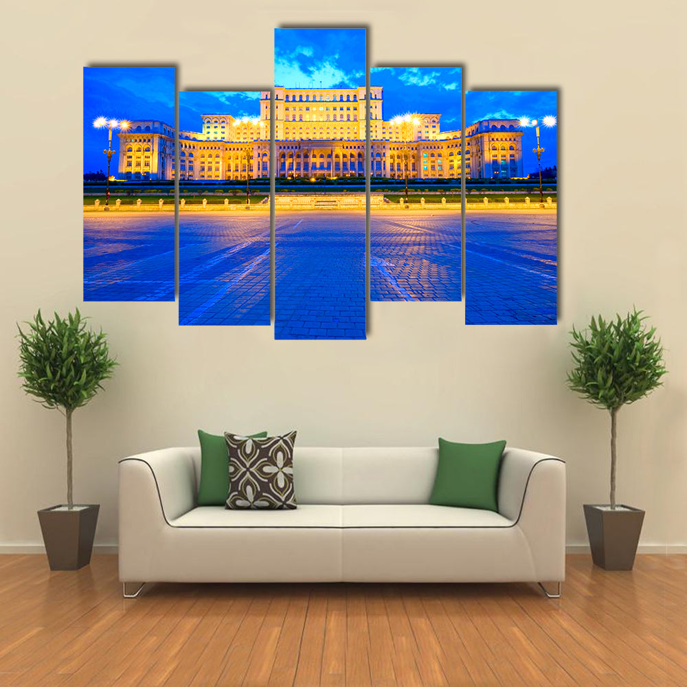 Palace of the Parliament, Bucharest Canvas Wall Art