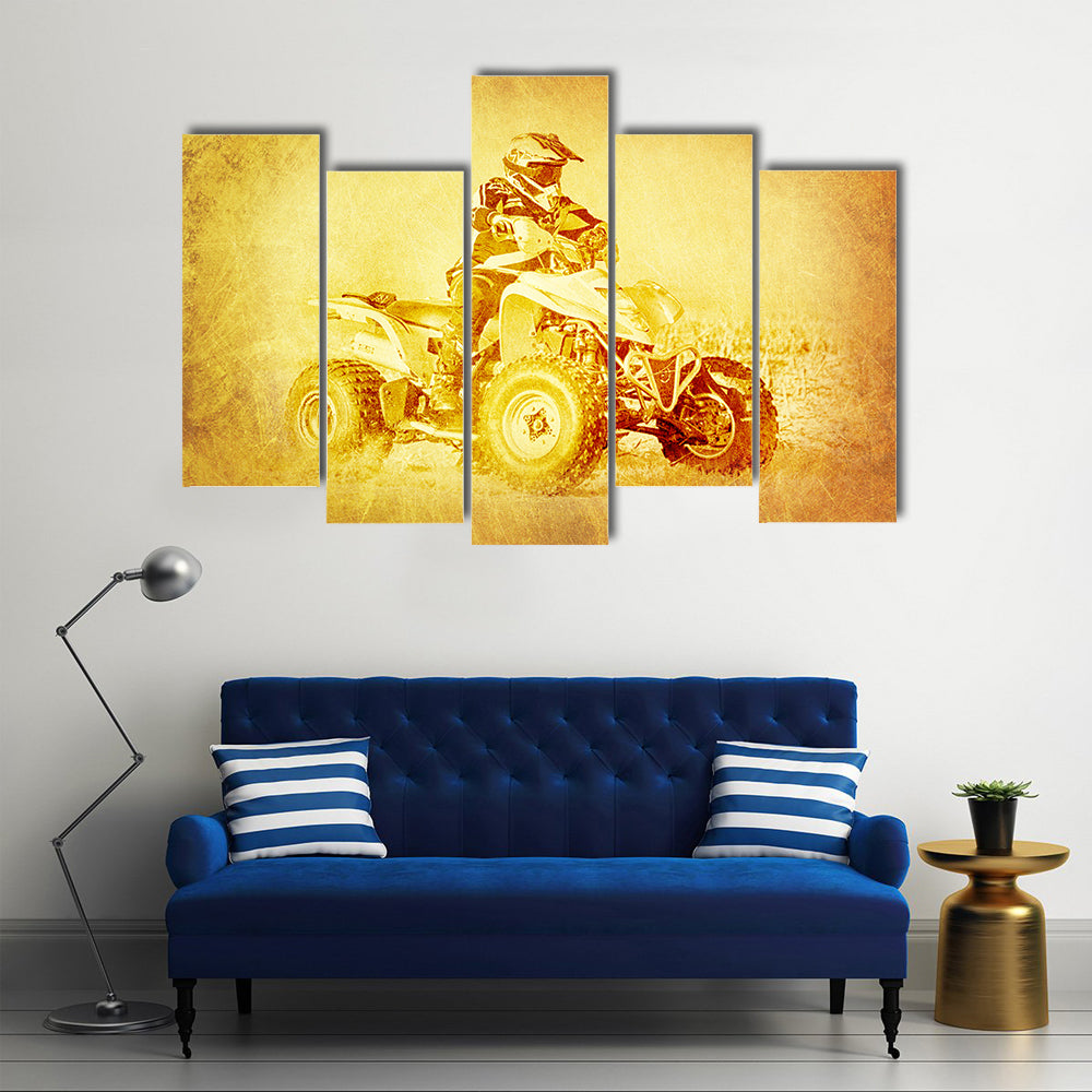 Off-road Atv Quad Bike Canvas Wall Art
