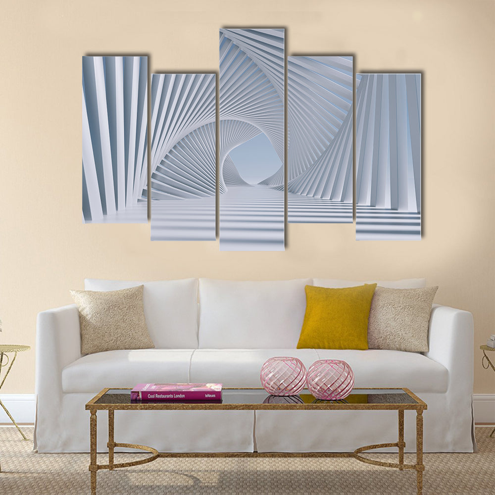 3d Spiral Tunnel Canvas Wall Art