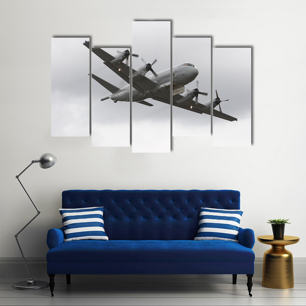 Four-engine Military Surveillance Plane Canvas Wall Art