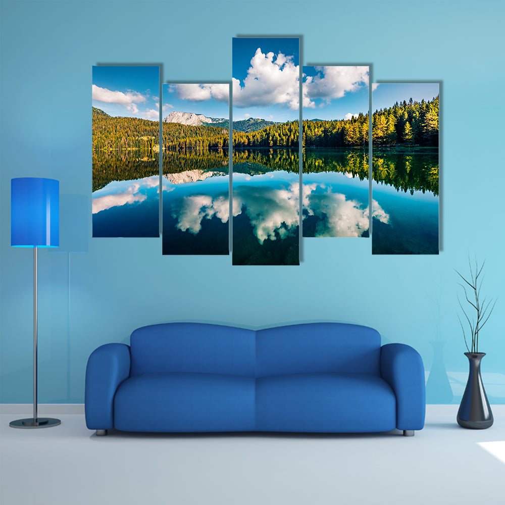 Black Lake Crno Jezero In Montenegro Canvas Wall Art