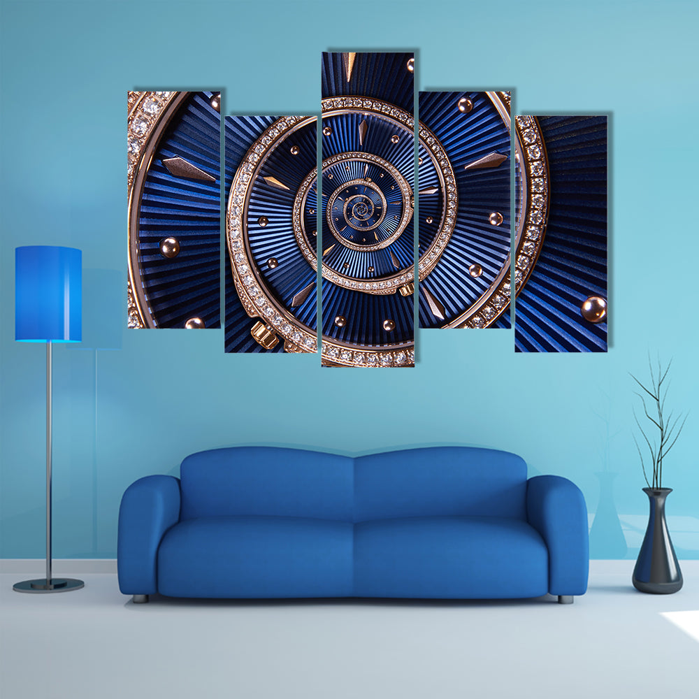 Time Spiral Watch Dial Canvas Wall Art