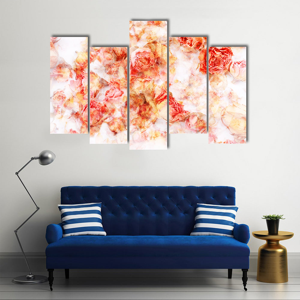 Dry Roses Watercolor Floral Canvas Wall Art